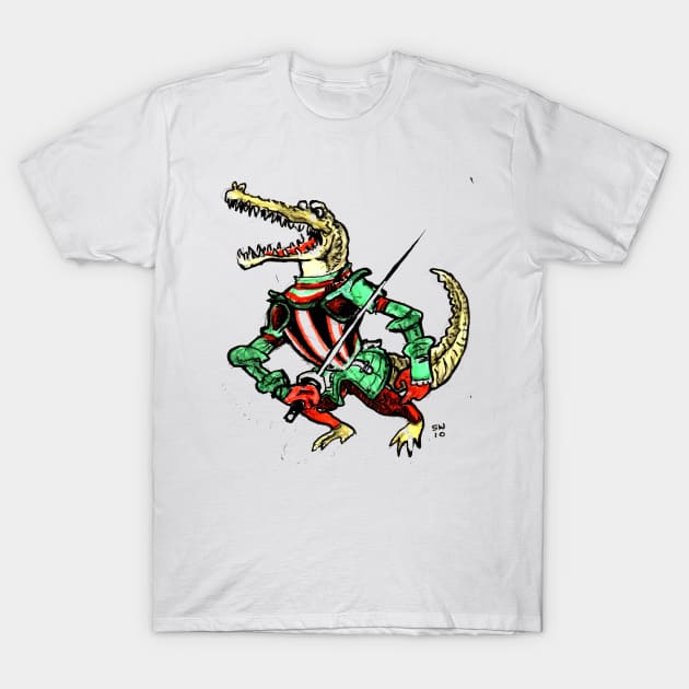 Crocodile Knight T-Shirt by CoolCharacters